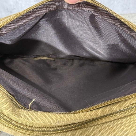Gearonic Mens Tan Canvas Crossbody Shoulder Bag - Picture 6 of 8